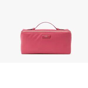 NWT Kate Spade Carter Nylon Travel Cosmetic Pouch - Rose Oil